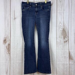 American Eagle Original Boot Jeans Stretch Comfort Casual Dark Wash Blue Size 10